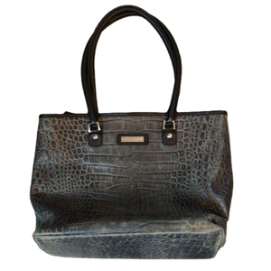 Hartmann Black & Gray Shoulder Purse.